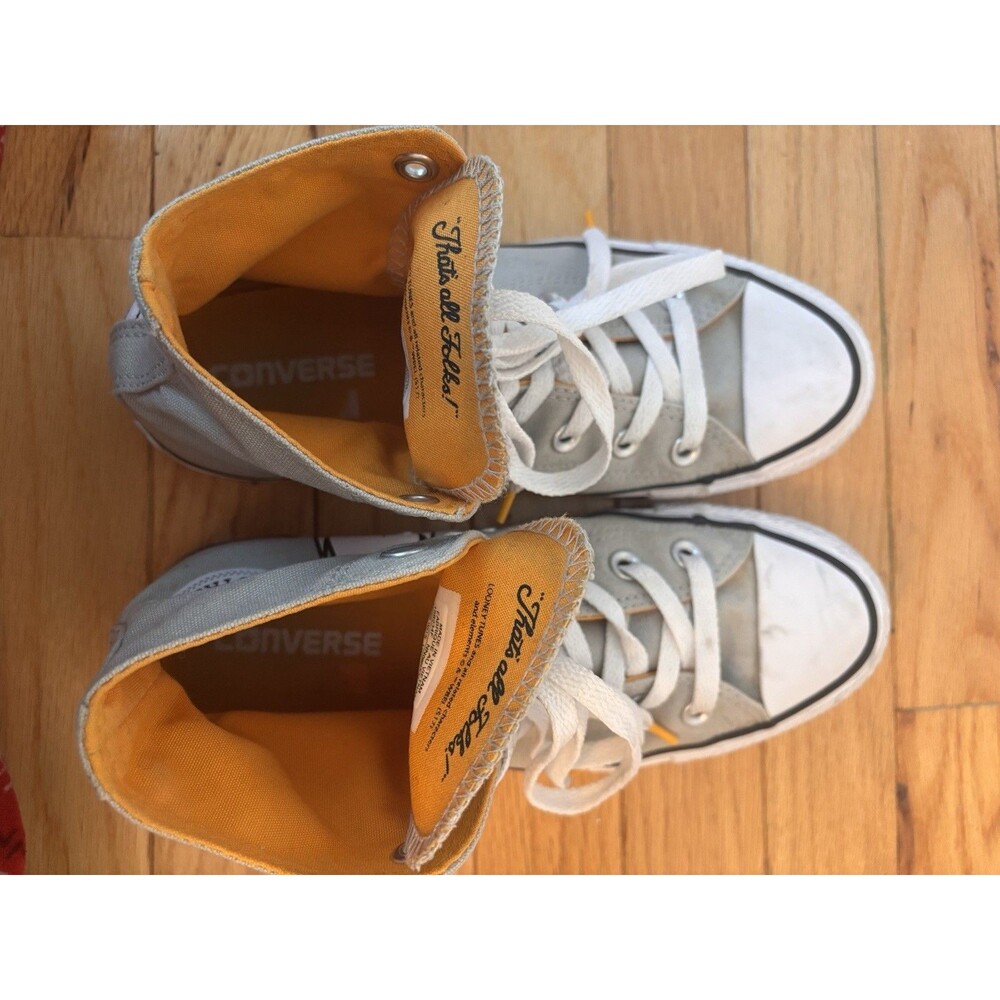 Converse x Looney Tunes Bugs Bunny Chuck Taylor High Top Gray Mens 5 W7 - Picture 10 of 12